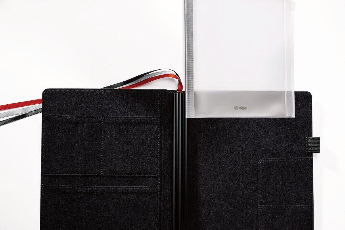 SIGEL Gleitverschlusstasche A5 transparent