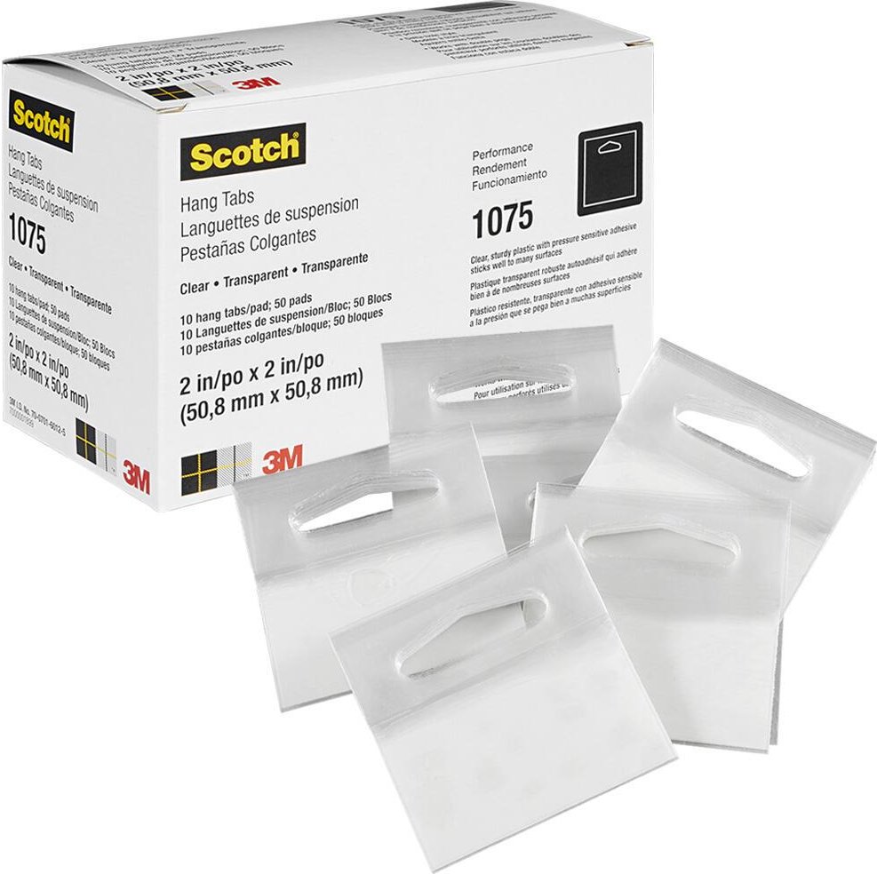 3M Eurolochaufhänger 5.8 cm x 5.8 cm transparent