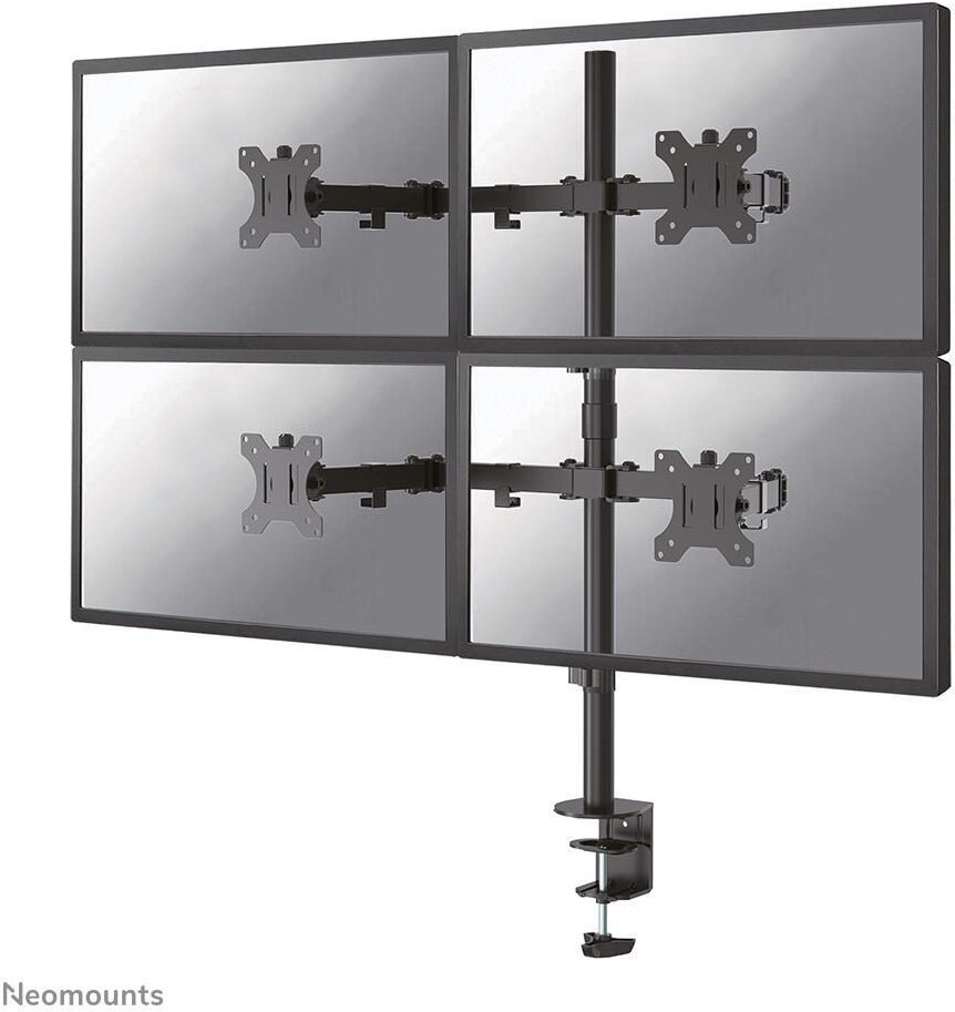 Neomounts FPMA-D550D4BLACK vierfach Monitor Tischhalterung