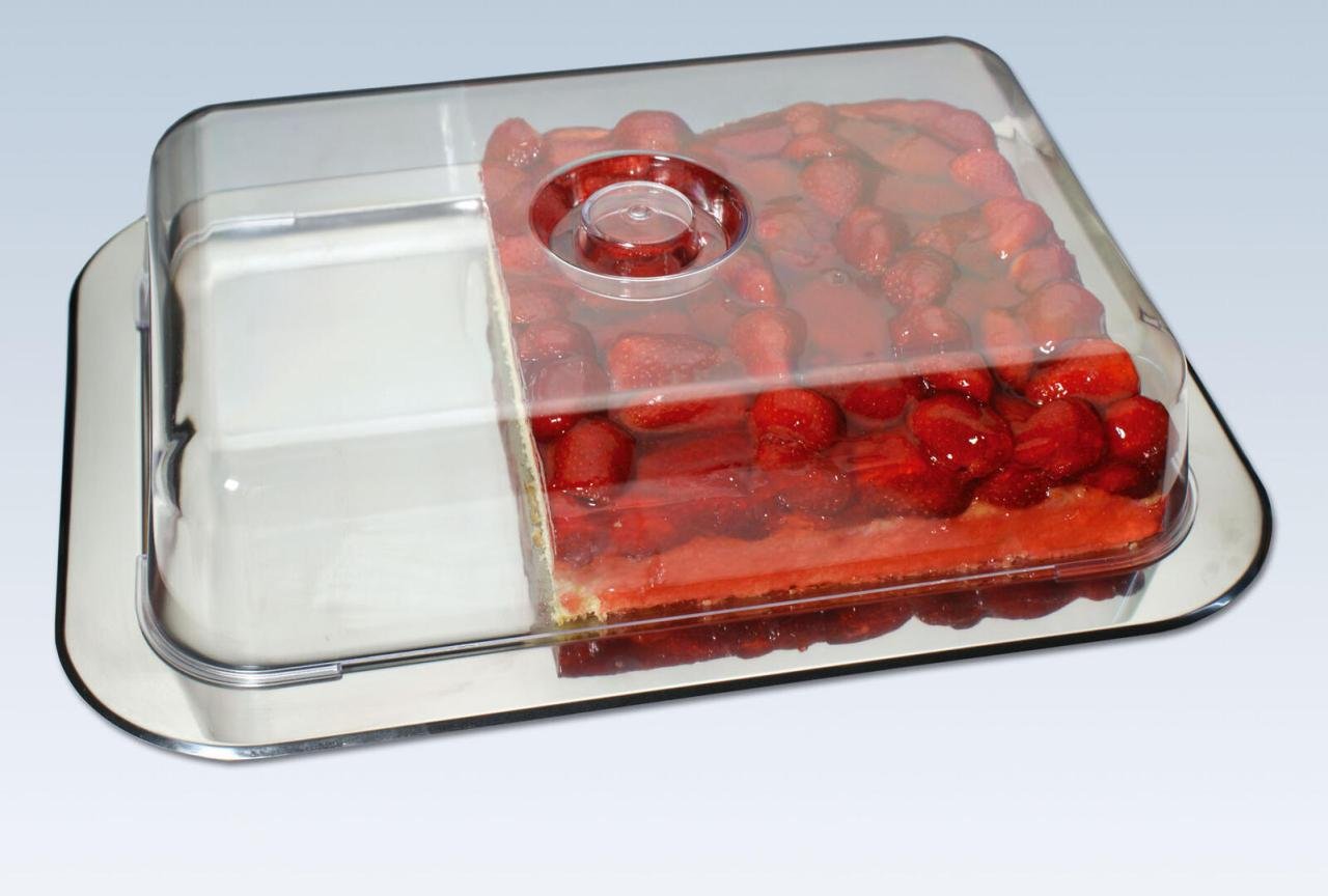 chg Frischhalteplatte 8.5 cm hoch silber, transparent