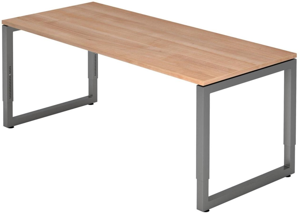 HAMMERBACHER höhenverstellbarer Schreibtisch VRS19/N/G nussbaum