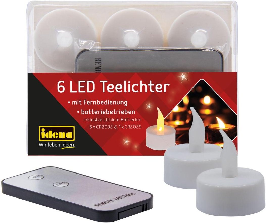 Idena LED-Teelichter weiß