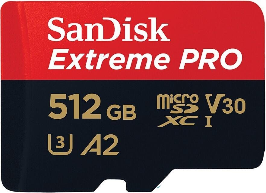 SanDisk Extreme® PRO microSDXC Speicherkarte 512GB mit SD-Adapter