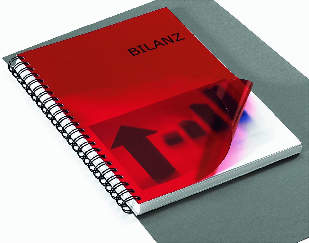 RENZ Deckfolien für Bindemappen DIN A4 0.2 mm rot