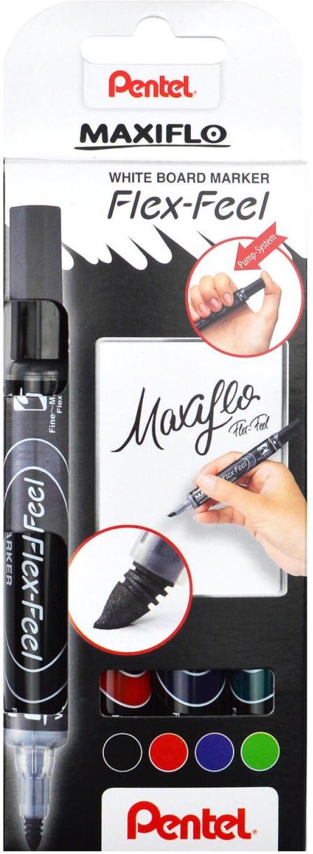 Pentel MAXIFLO Flex-Feel Whiteboard-Marker 2.0 - 5.0 mm Mehrfarbig