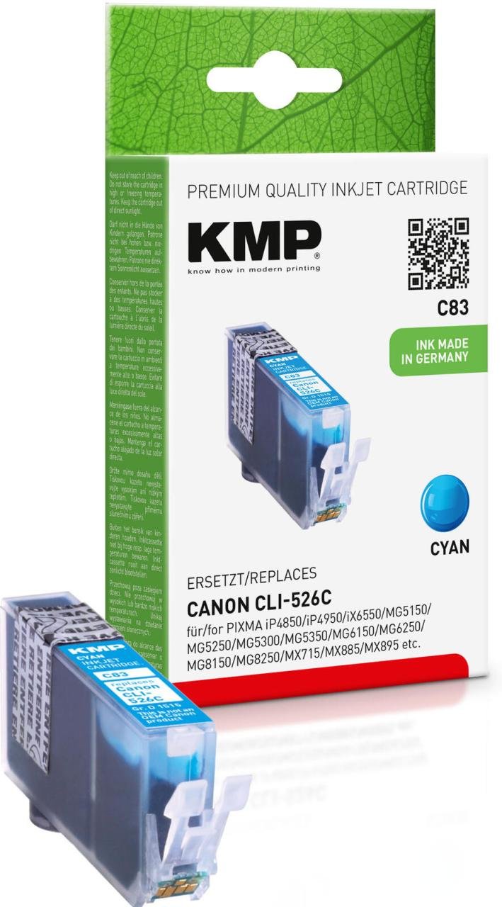 KMP Druckerpatrone C83 cyan kompatibel zu Canon CLI-526 C