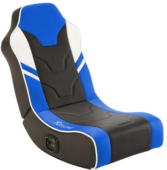 X Rocker Shadow 2.0 Floor Rocker Gaming-Bodensessel für Kinder & Jugendliche mit Audiosystem - schwarz/blau