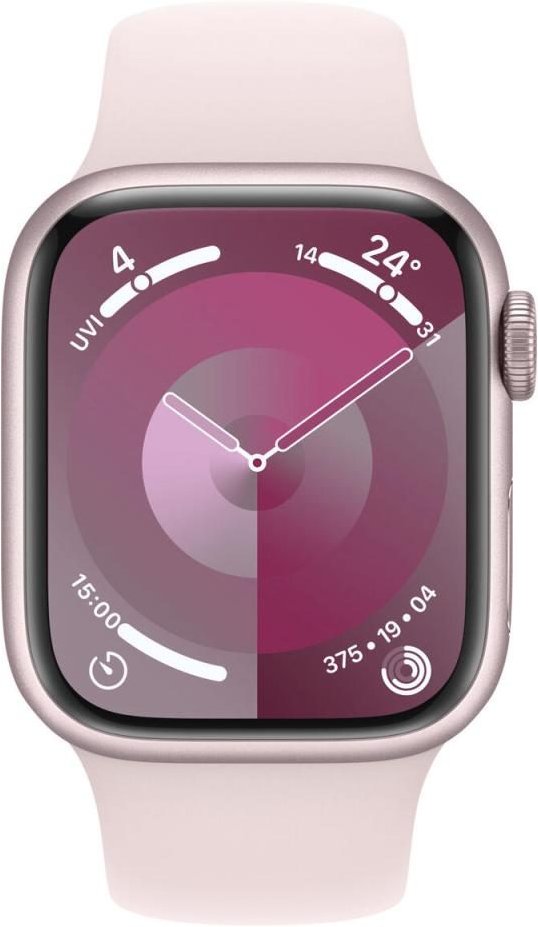 Apple Watch Series 9 (GPS + Cellular) 41mm Aluminiumgehäuse pink, Sportband pink S/M