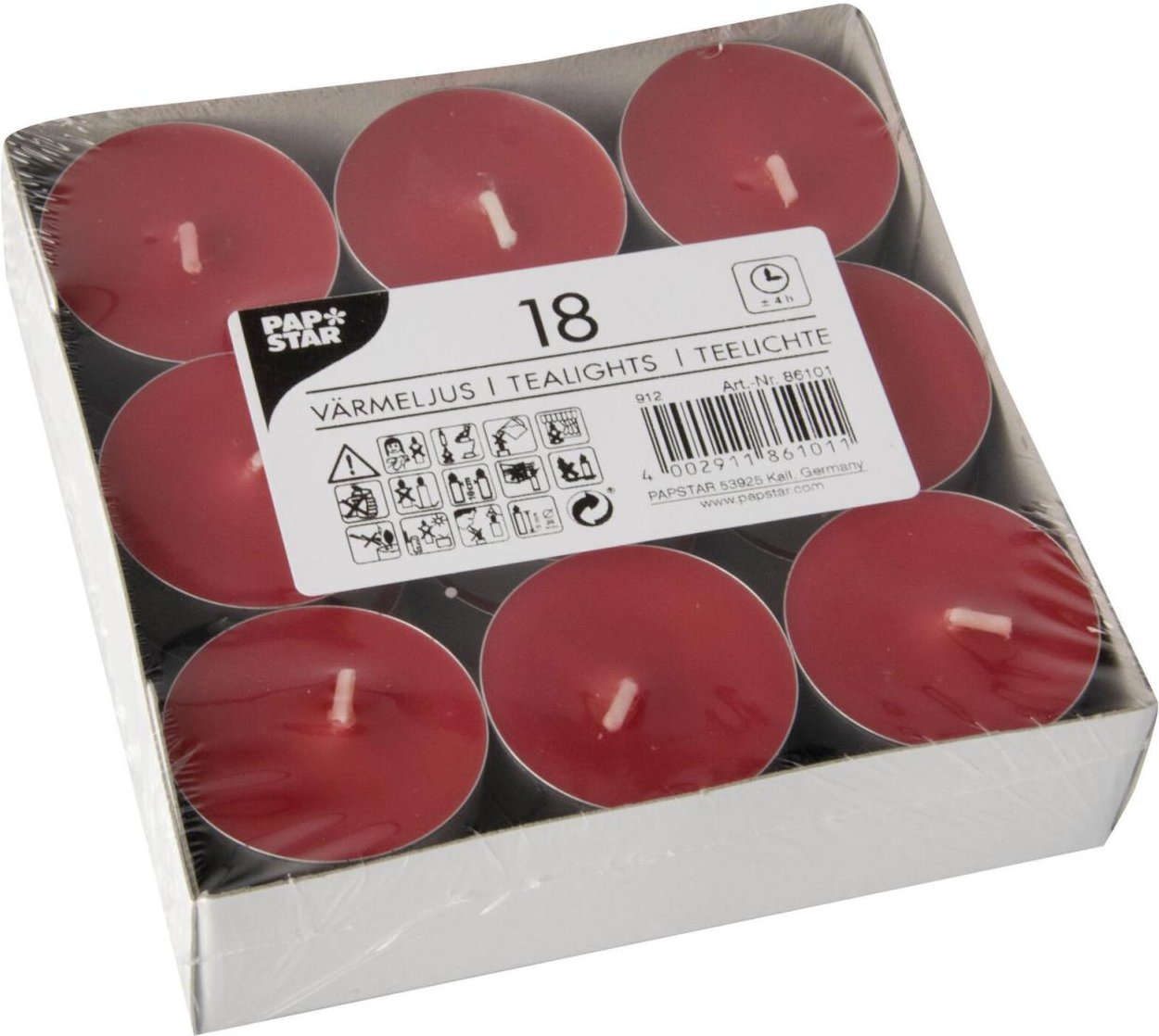 PAPSTAR Teelichter 1.5 cm rot