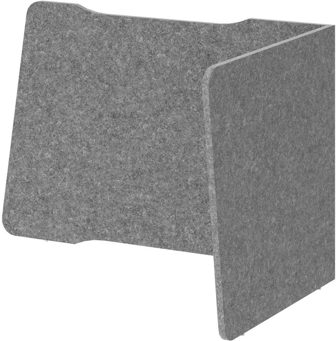 HAMMERBACHER Akustik-Tischtrennwand, grau 95,8/88 x 60,5 cm