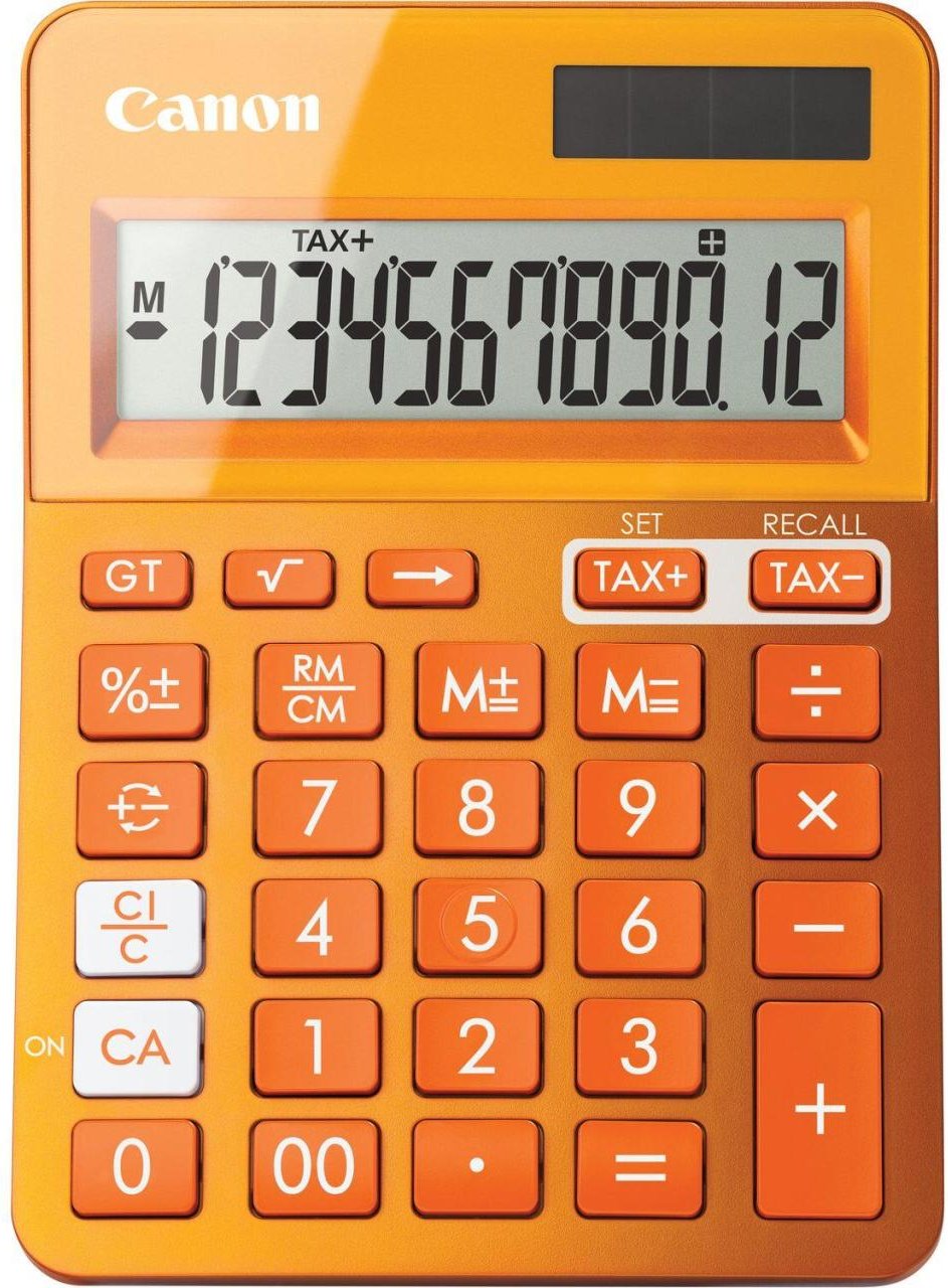 Canon LS-123K Basisrechner 12 Stellen Solarpanel & Batterie orange