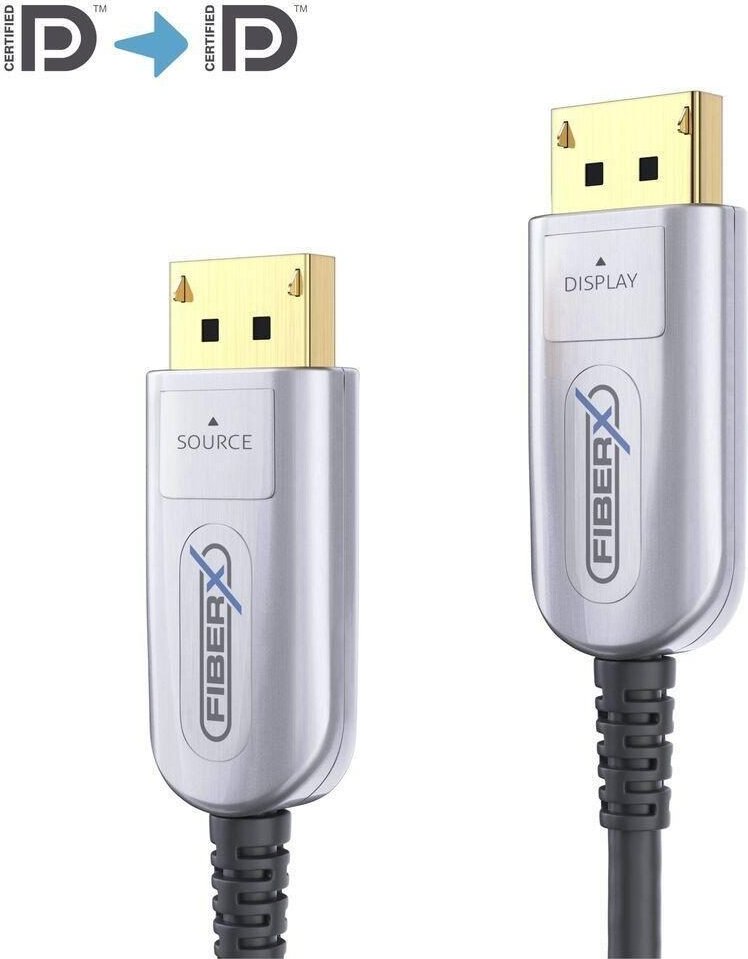 FiberX Serie - DisplayPort 2.0 8K Glasfaser Extender Kabel - 20m