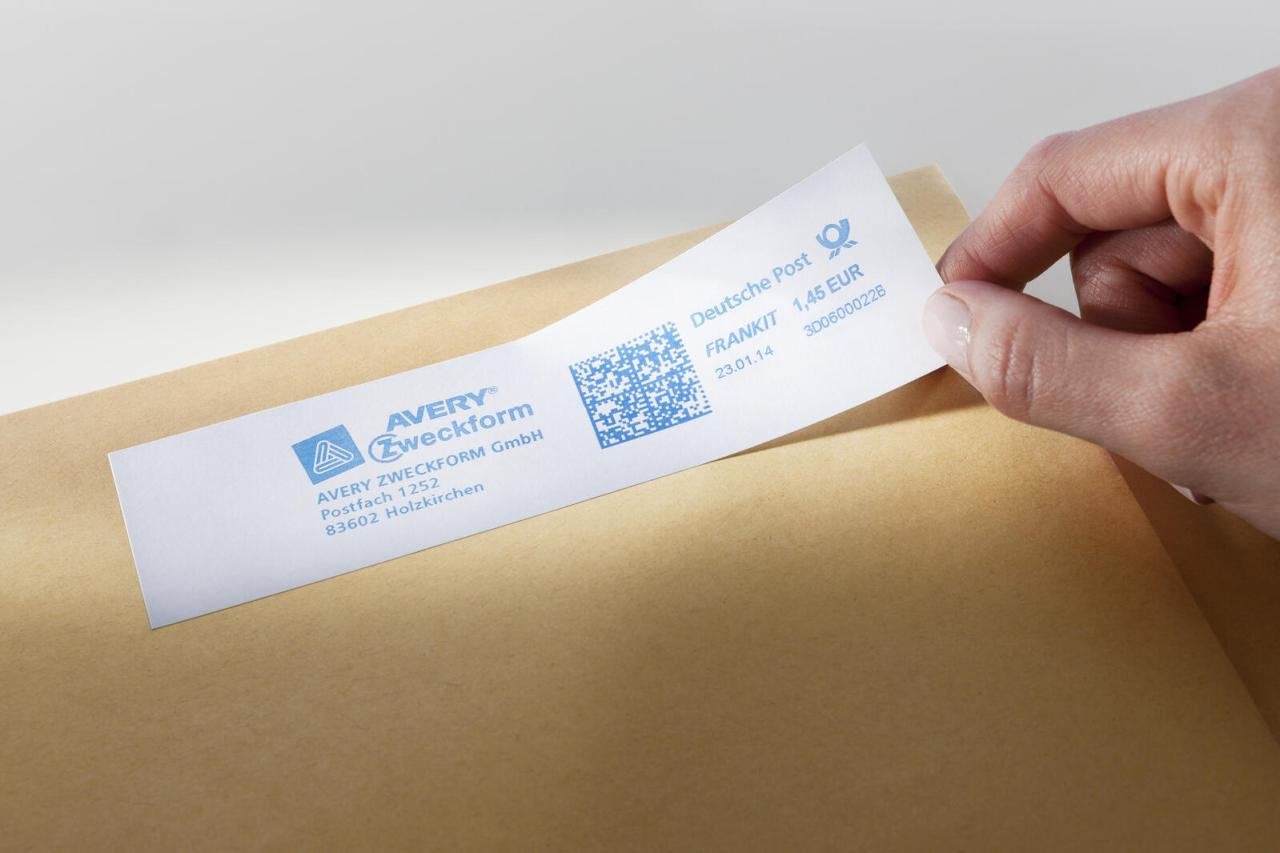 Thumbnail - AVERY Zweckform Frankieretiketten 163,0 x 43,0 mm