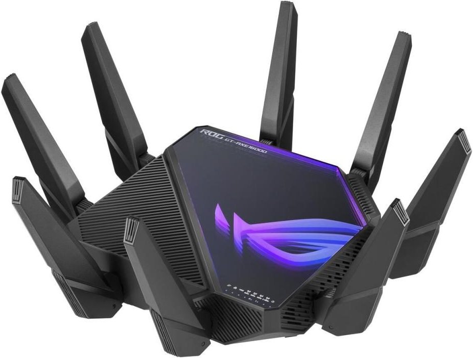 ASUS ROG Router GT-AXE16000 Rapture Quad-Band 6GHz WiFi 6E 10G Ethernet (90IG06W0-MU2A10)