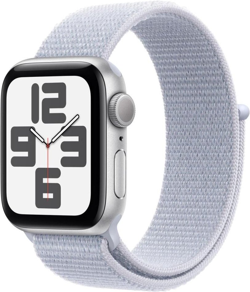 Apple Watch SE (GPS) 40mm Aluminiumgehäuse silber, Sport Loop Armband blaue Wolke