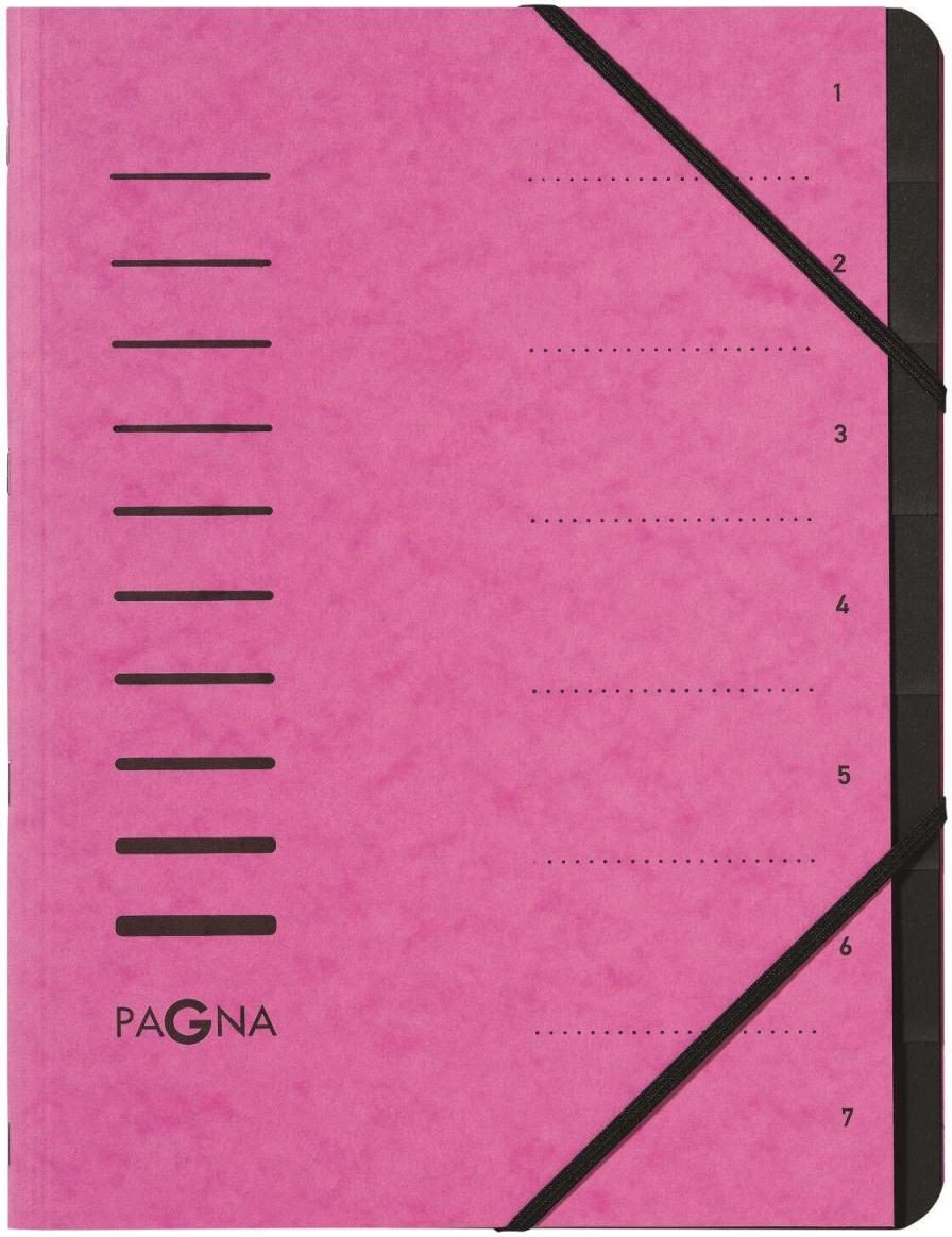 Thumbnail - PAGNA Ordnungsmappe DIN A4 7-Fach dunkelrosa