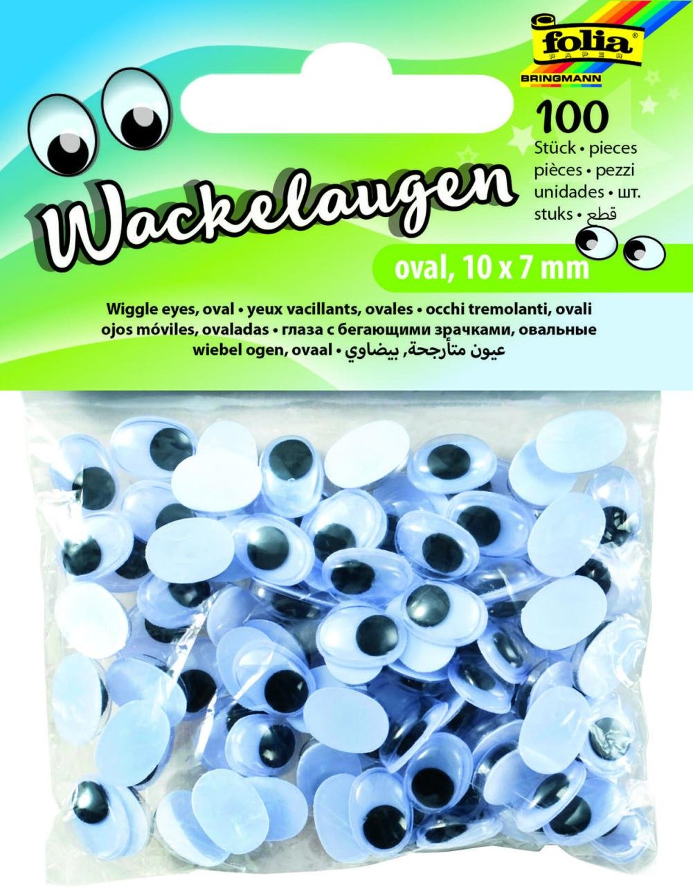 folia Wackelaugen weiß