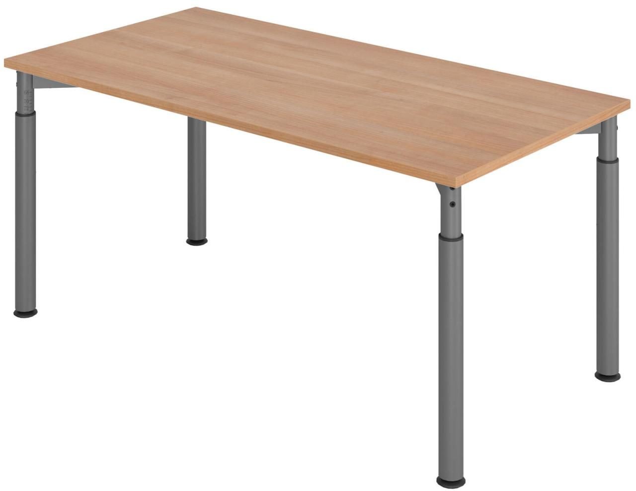 HAMMERBACHER höhenverstellbarer Schreibtisch VYS16/N/G nussbaum