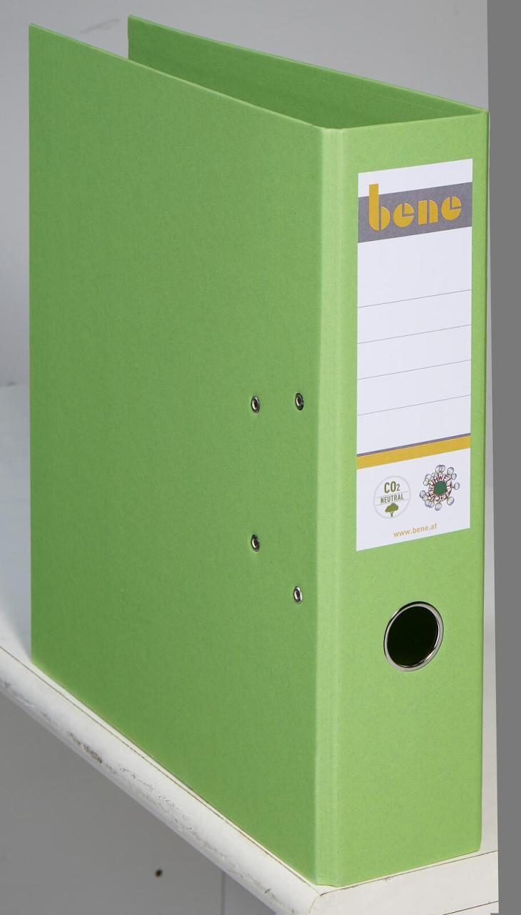 Thumbnail - bene Ordner Rückenbreite 8 cm DIN A4 Karton grün