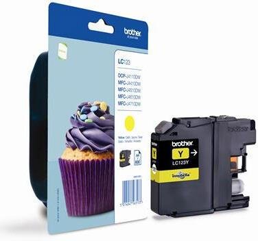 Brother Original LC-123Y Druckerpatrone gelb 600 Seiten (LC123Y)