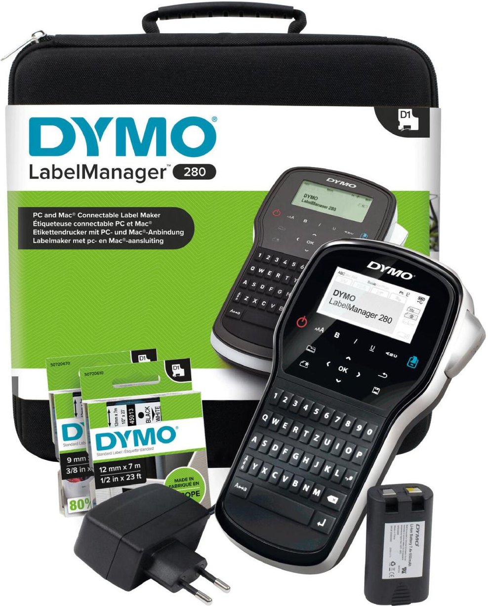 DYMO® LabelManager™ 280 / Beschriftungsgerät - QWERTZ-Tastatur, im KofferSet