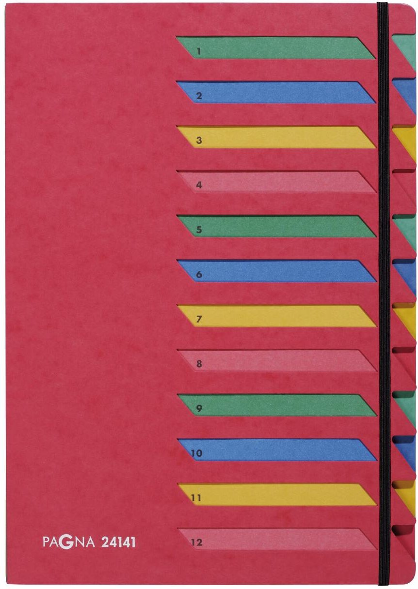 Thumbnail - PAGNA Ordnungsmappe DIN A4 12-Fach rot