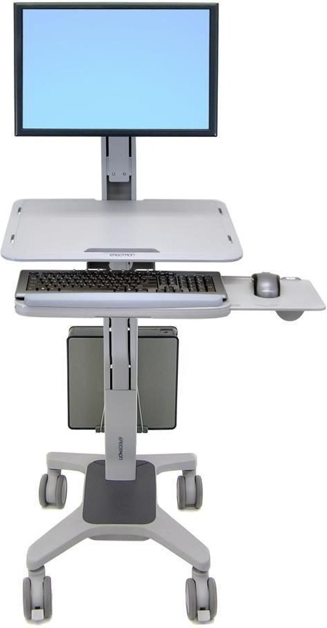 Ergotron WorkFit-C Single LD mobiler Steh-Sitz Arbeitsplatz für ein Display bis 68,58 cm 27 Zoll
