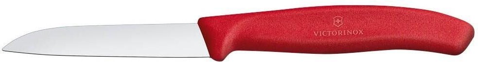 Thumbnail - VICTORINOX Gemüsemesser silber, rot glänzend, poliert - Klinge: 8,0 cm