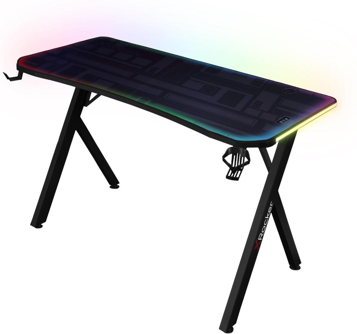 Thumbnail - X Rocker Lumio Gaming-Schreibtisch mit RGB-Beleuchtung & App-Steuerung - 120cm - schwarz