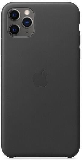 0 iPhone 11 Pro Max Leather Case schwarz