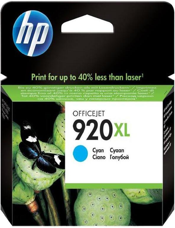 Jetzt mit 2 Euro Cashback HP Original 920XL Druckerpatrone cyan 700 Seiten 8ml (CD972AE)