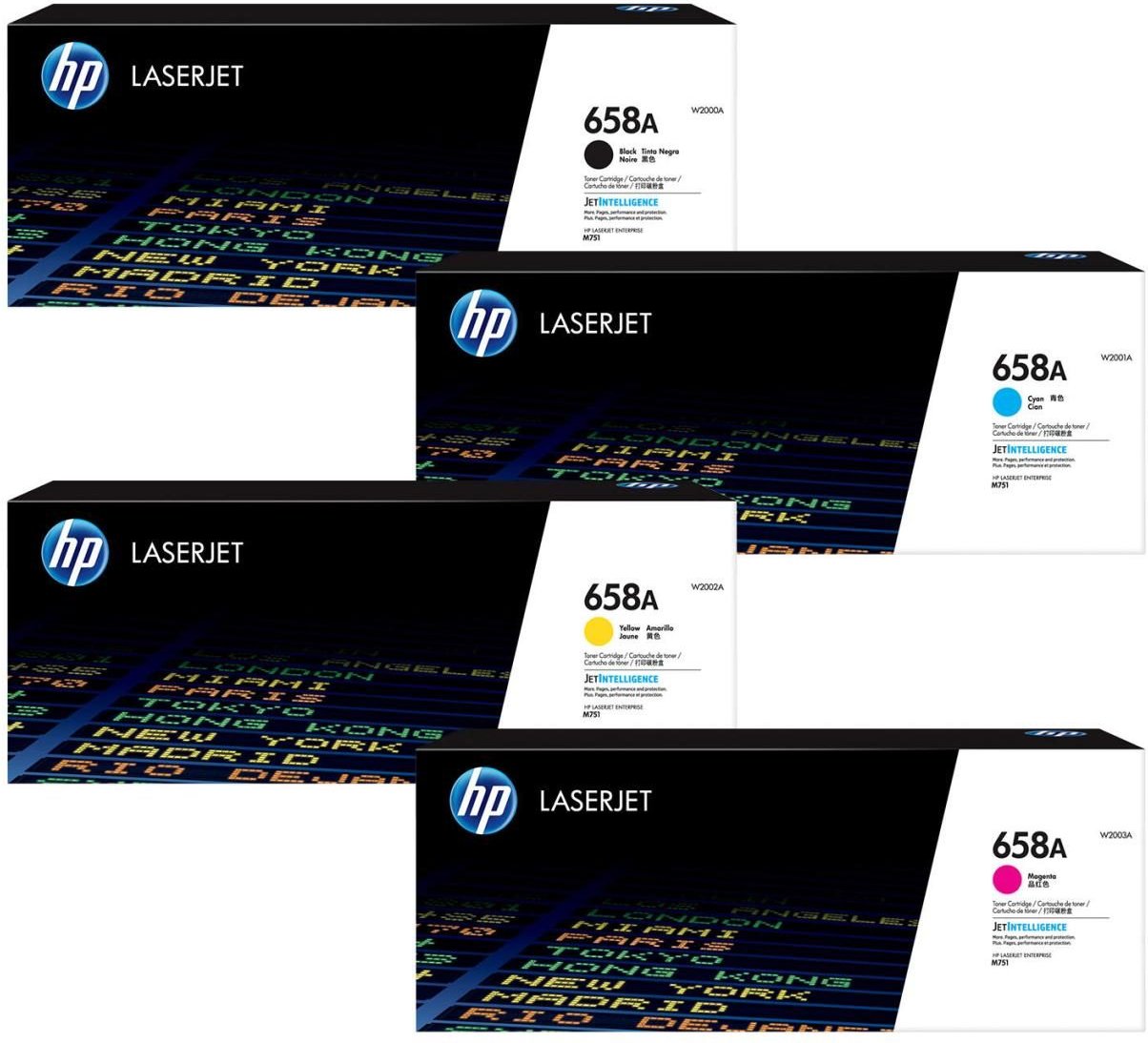 HP Original 658A Toner 4er Set BK/C/M/Y (OP658ASET)