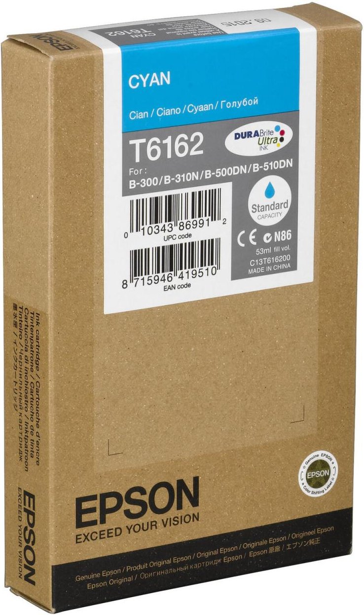 Epson Original T6162 Druckerpatrone cyan 3.500 Seiten 53ml (C13T616200)