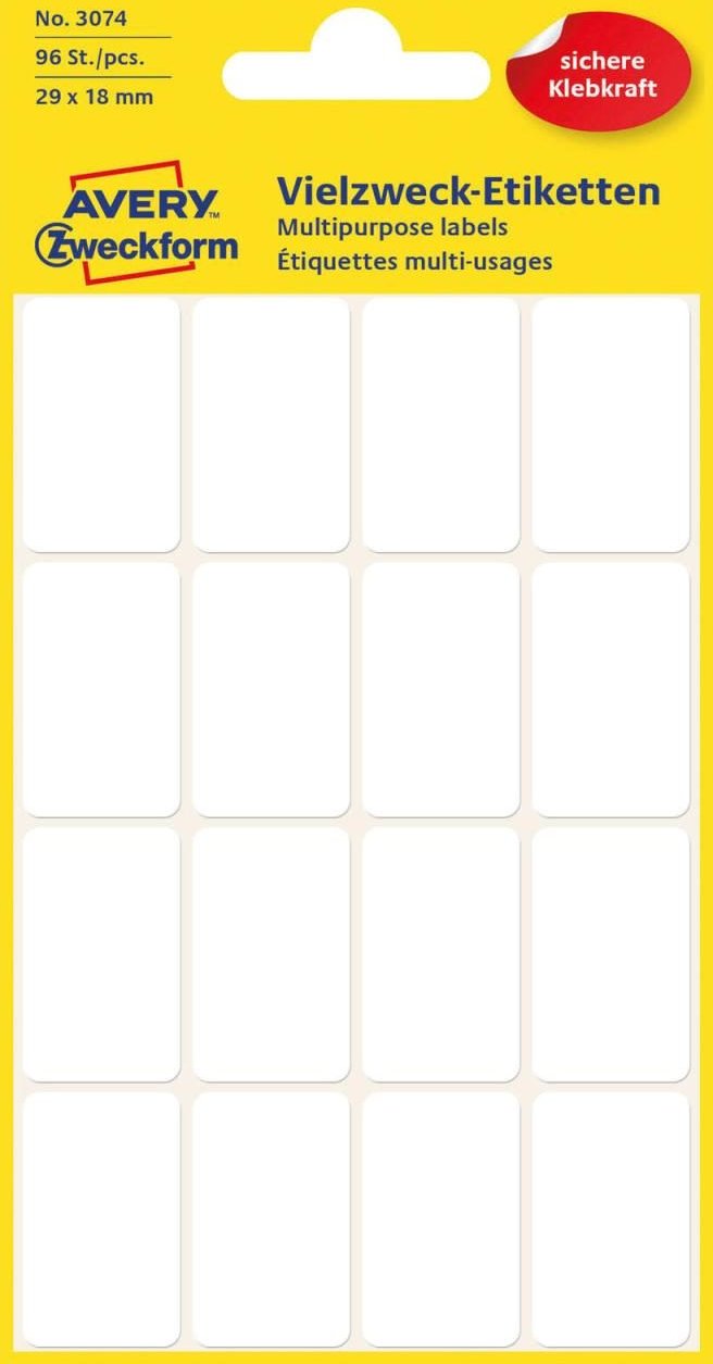 AVERY Zweckform Etiketten 29,0 x 18,0 mm
