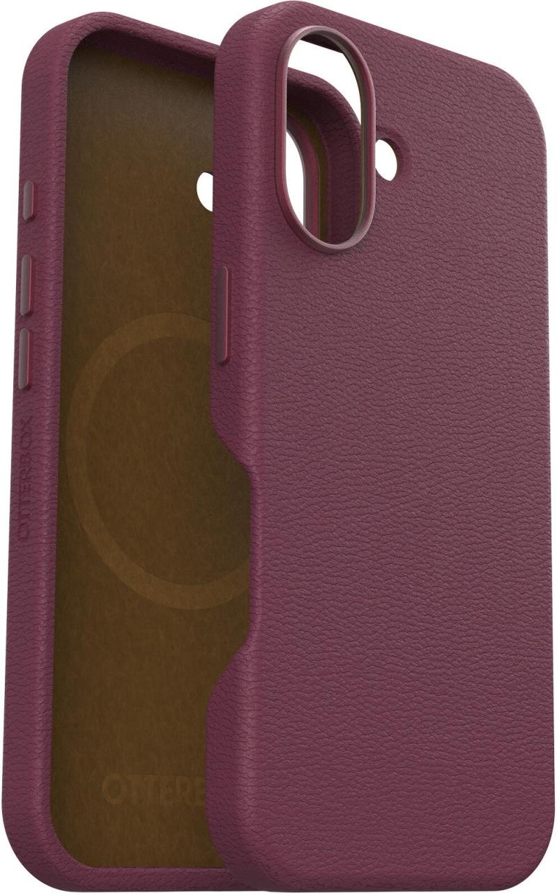 OtterBox Symmetry Cactus Leather Apple iPhone 16 Maroon Bells - red