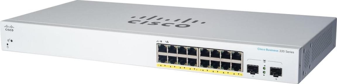 Cisco Switch Business 220-Series 18-Port 1GbE smart managed