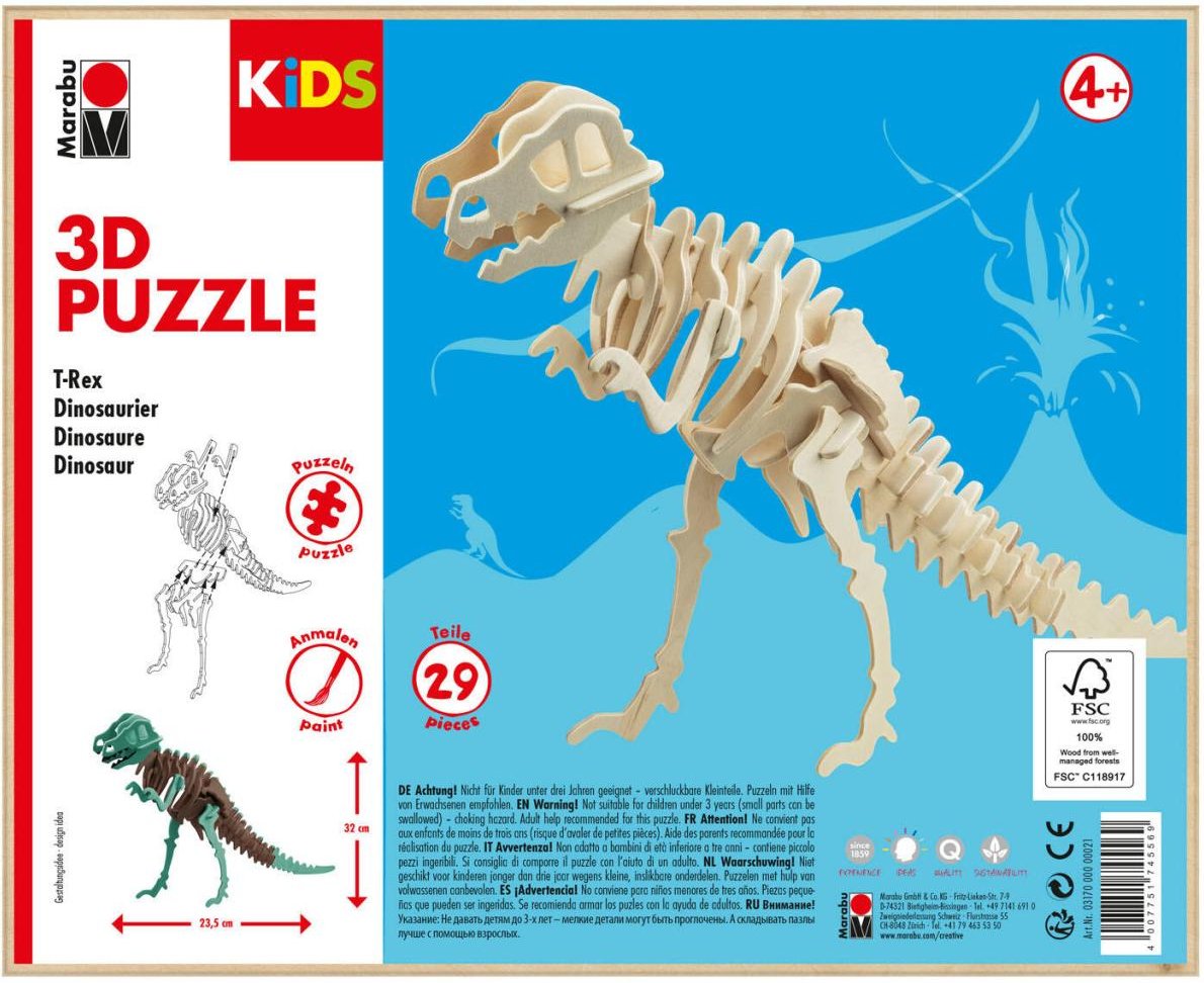 Marabu KiDS T-Rex 3D-Puzzle