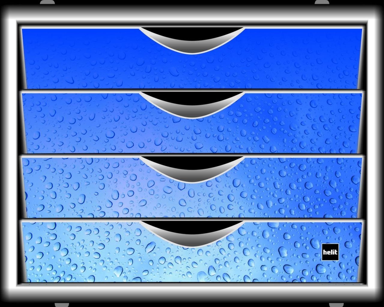 helit Schubladenbox H6129634 DIN A4 26,2 x 33,0 x 21,2 cm