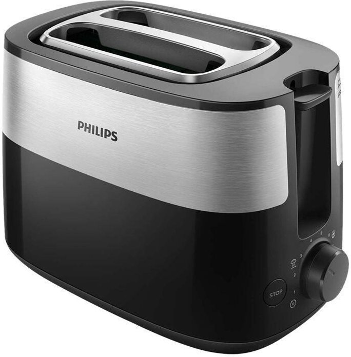 Philips Daily Collection HD2516 Toaster 2 Scheibe, schwarz