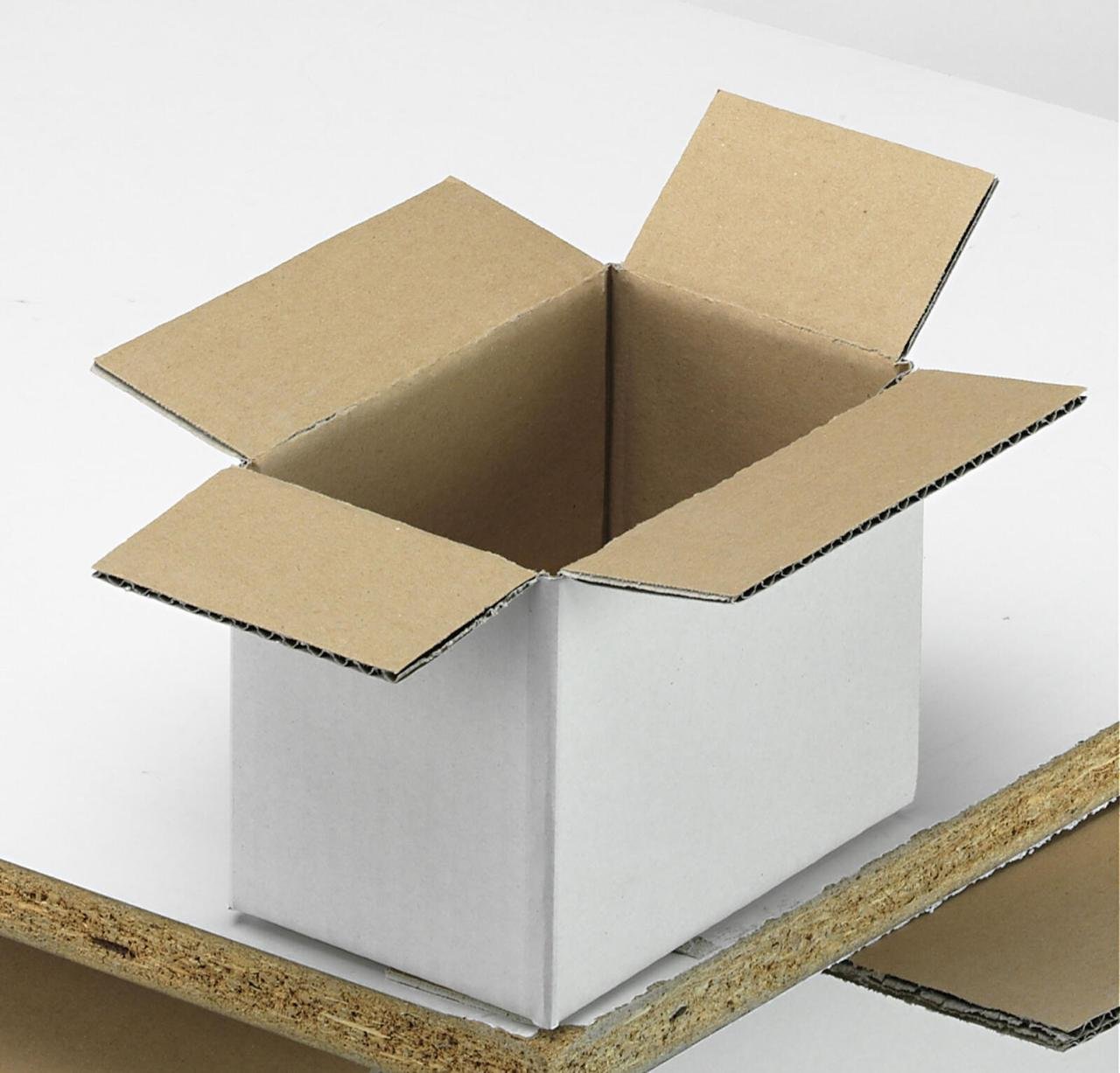 Nestler Wellpapp-Faltkartons 1-wellig weiß 15,0 x 10,0 x 10,0 cm