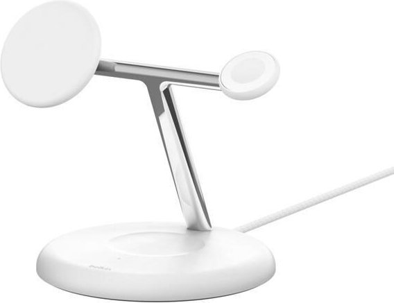 Thumbnail - Belkin BoostCharge Pro kabellose magnetische 3-in-1 Ladestation mit Qi2 (15 W), weiß