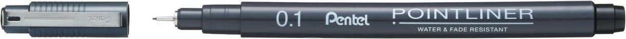 Pentel Pointliner Fineliner 0.1 mm Schwarz