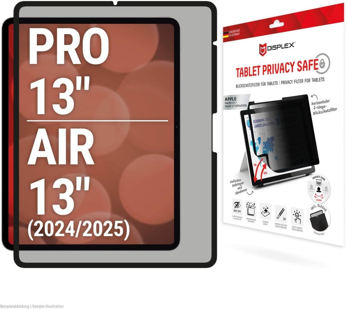 Thumbnail - DISPLEX Privacy Safe Blickschutzfilter für iPad Pro 13'' (2024) / Air 13'' (2024/2025)