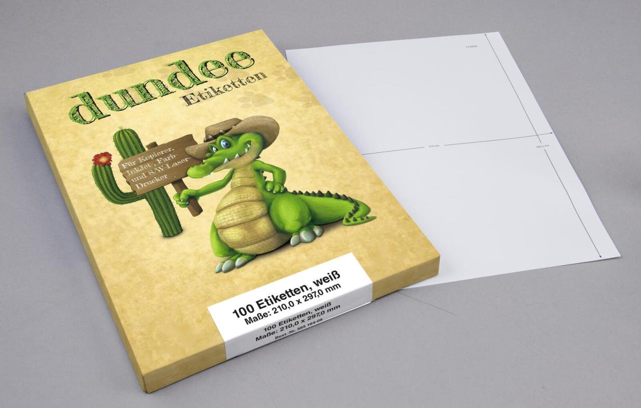 dundee Etiketten D585164 weiß 210,0 x 297,0 mm