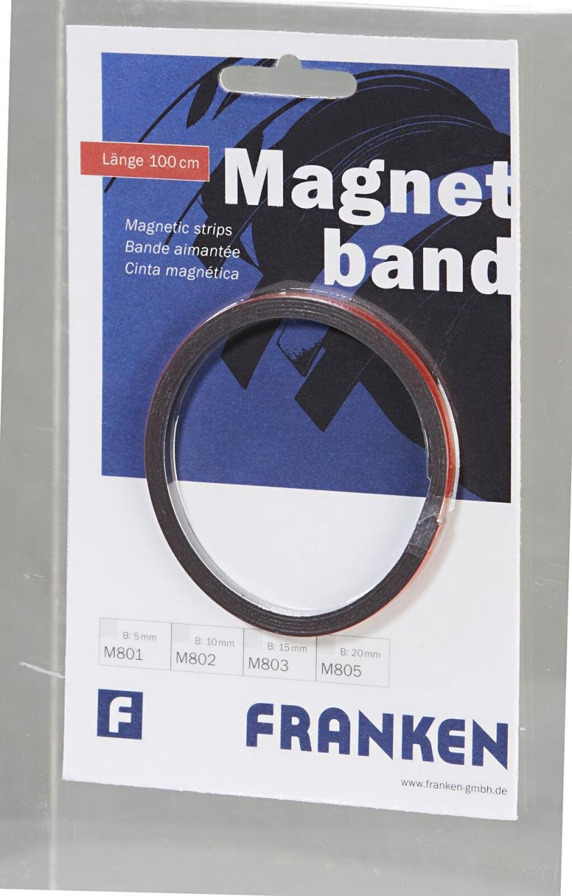 FRANKEN Magnetband 0,5 x 100,0 cm rot