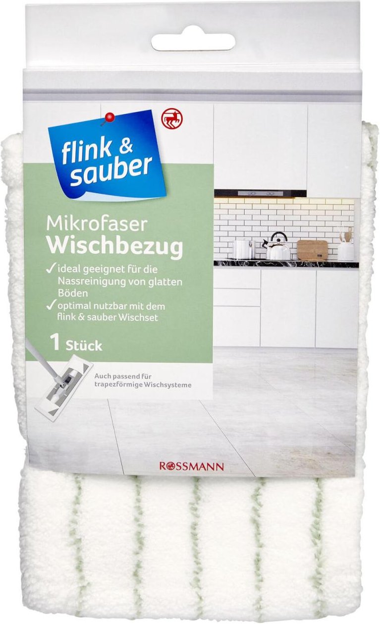 flink & sauber Mikrofaser Wischbezug für Bodenwischer
