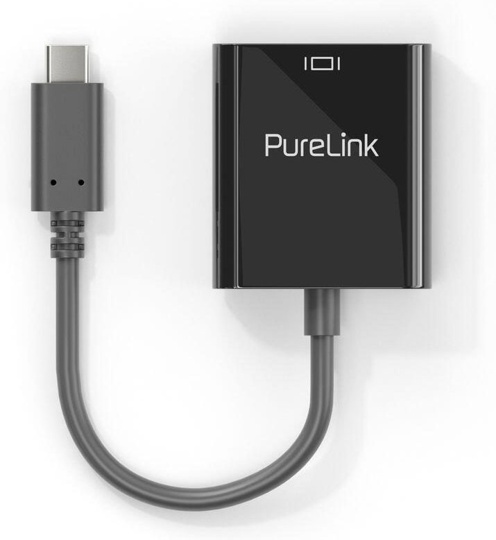 Thumbnail - PureLink USB-C auf VGA Adapter - 1200p - iSerie - schwarz - 0,10m