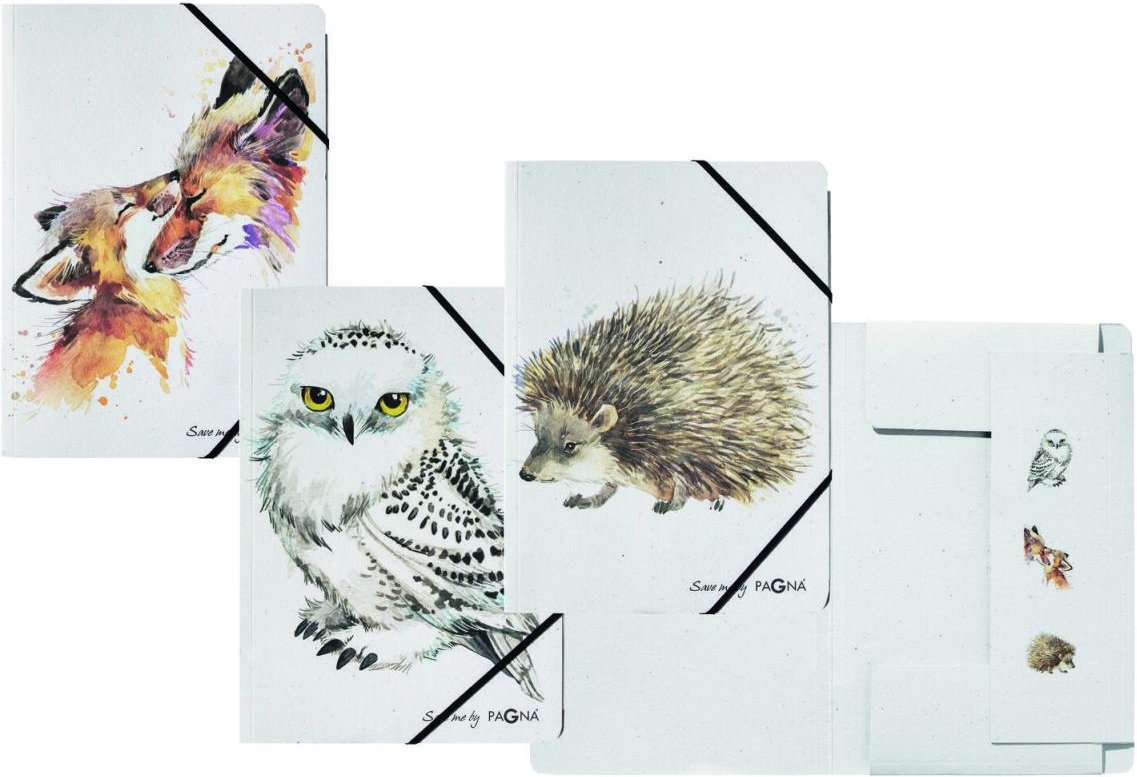 Thumbnail - PAGNA Eckspanner Save me DIN A4 Fuchs, Eule, Igel