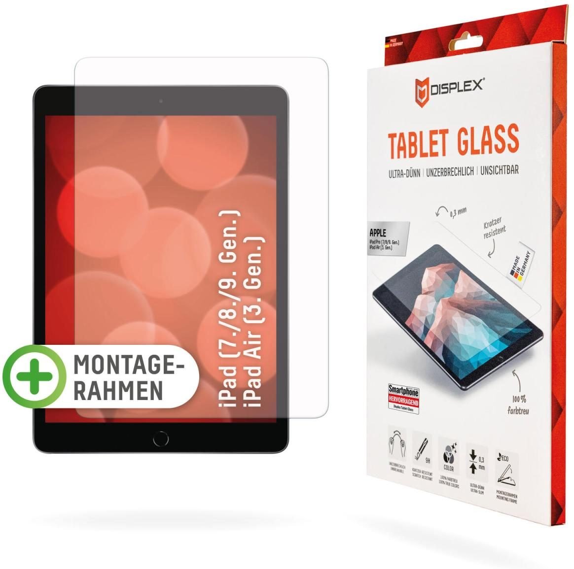 DISPLEX Tablet Panzerglas für Apple iPad (7/8/9 Gen.) / Air (3 Gen.)