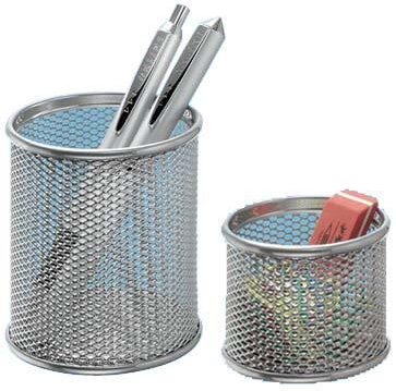 Thumbnail - WEDO Stiftehalter-Set 8,0 / 6,0 x 8,0 / 6,0 x 8,5 / 4,8 cm silber